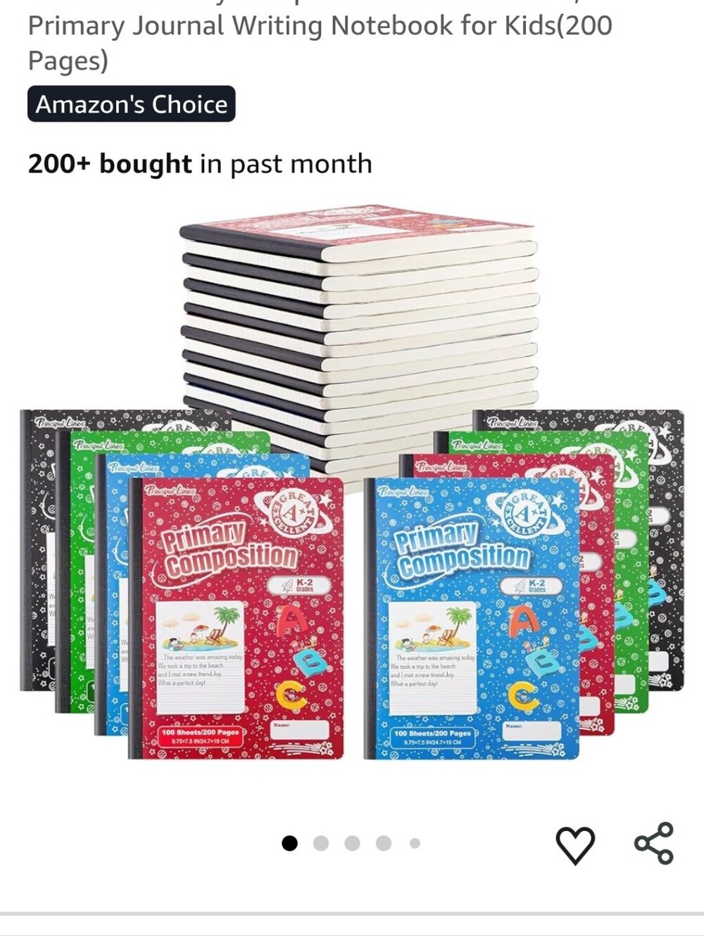 Primary Composition Notebooks - Assorted Colors (19 Pack)
